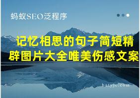 记忆相思的句子简短精辟图片大全唯美伤感文案