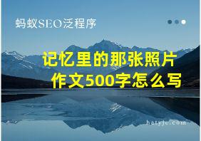 记忆里的那张照片作文500字怎么写