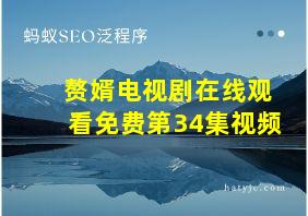 赘婿电视剧在线观看免费第34集视频