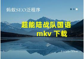 超能陆战队国语 mkv 下载