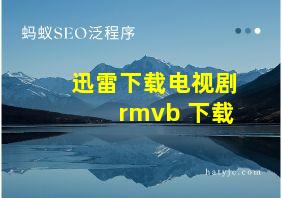 迅雷下载电视剧 rmvb 下载