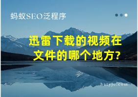 迅雷下载的视频在文件的哪个地方?