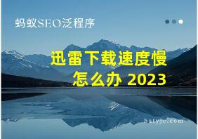 迅雷下载速度慢怎么办 2023