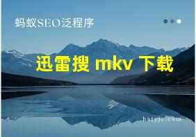 迅雷搜 mkv 下载