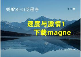 速度与激情1下载magne