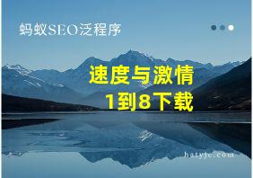 速度与激情1到8下载