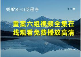 重案六组视频全集在线观看免费播放高清