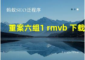 重案六组1 rmvb 下载