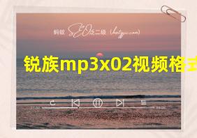 锐族mp3x02视频格式