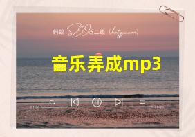 音乐弄成mp3