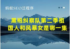 黑袍纠察队第二季祖国人和风暴女是哪一集