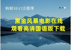 黑金风暴电影在线观看高清国语版下载