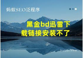 黑金bd迅雷下载链接安装不了