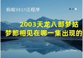 2003天龙八部梦姑梦郎相见在哪一集出现的