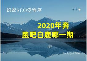 2020年奔跑吧白鹿哪一期