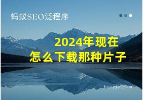 2024年现在怎么下载那种片子