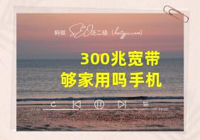 300兆宽带够家用吗手机