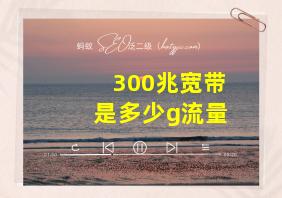 300兆宽带是多少g流量