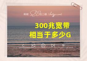 300兆宽带相当于多少G