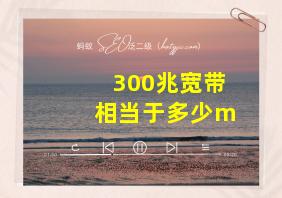 300兆宽带相当于多少m