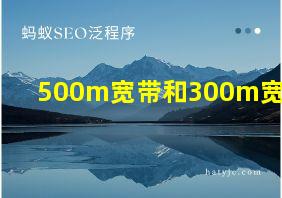 500m宽带和300m宽带