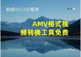 AMV格式视频转换工具免费