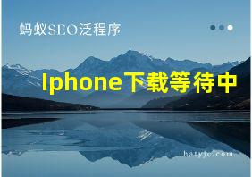 Iphone下载等待中