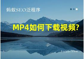 MP4如何下载视频?