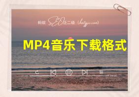 MP4音乐下载格式