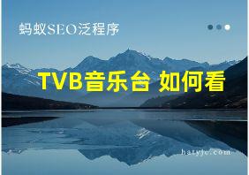 TVB音乐台 如何看