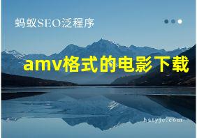 amv格式的电影下载