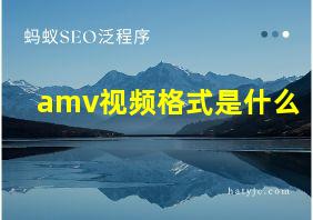 amv视频格式是什么