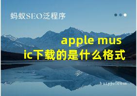 apple music下载的是什么格式