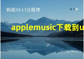 applemusic下载到u盘