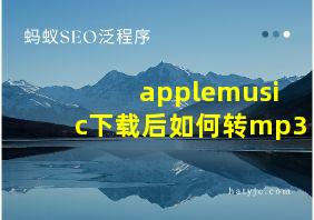 applemusic下载后如何转mp3