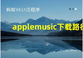 applemusic下载路径