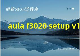 aula f3020 setup v1.0.2.1