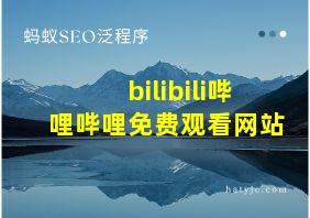 bilibili哔哩哔哩免费观看网站