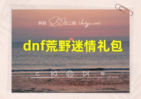 dnf荒野迷情礼包