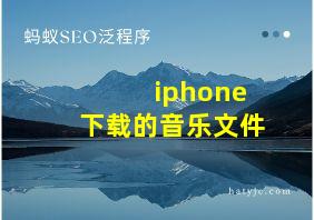 iphone下载的音乐文件