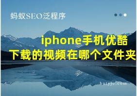 iphone手机优酷下载的视频在哪个文件夹