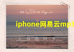 iphone网易云mp3