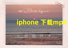 iphone 下载mp4