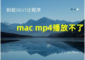 mac mp4播放不了