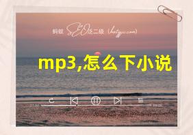 mp3,怎么下小说