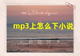 mp3上怎么下小说