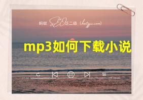 mp3如何下载小说