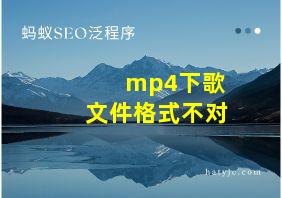 mp4下歌文件格式不对