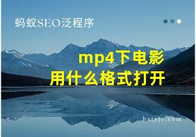 mp4下电影用什么格式打开