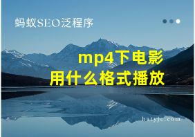 mp4下电影用什么格式播放